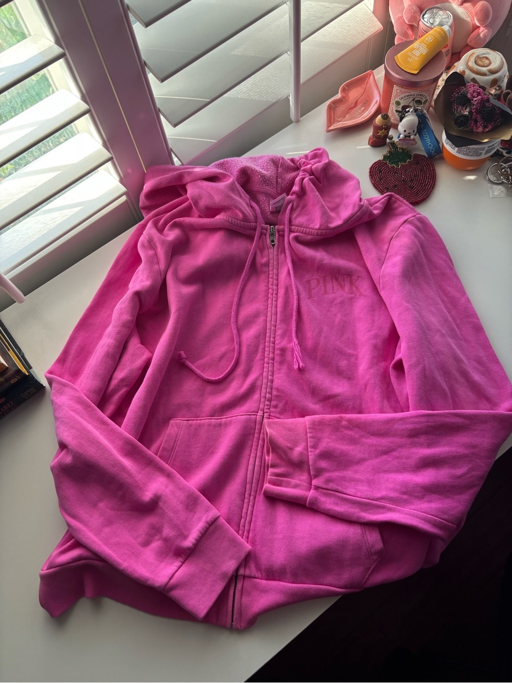 Victoria’s Secret Pink Fleece Zip-Up Everyday Hoodie XXL